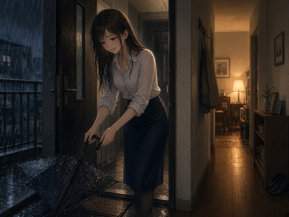 CUT 01 玄関・傘を置く