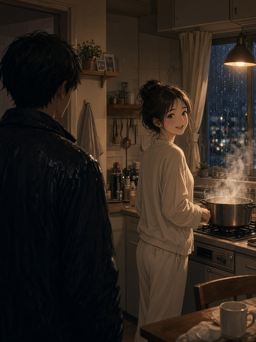 完成 03 キッチンから出迎え