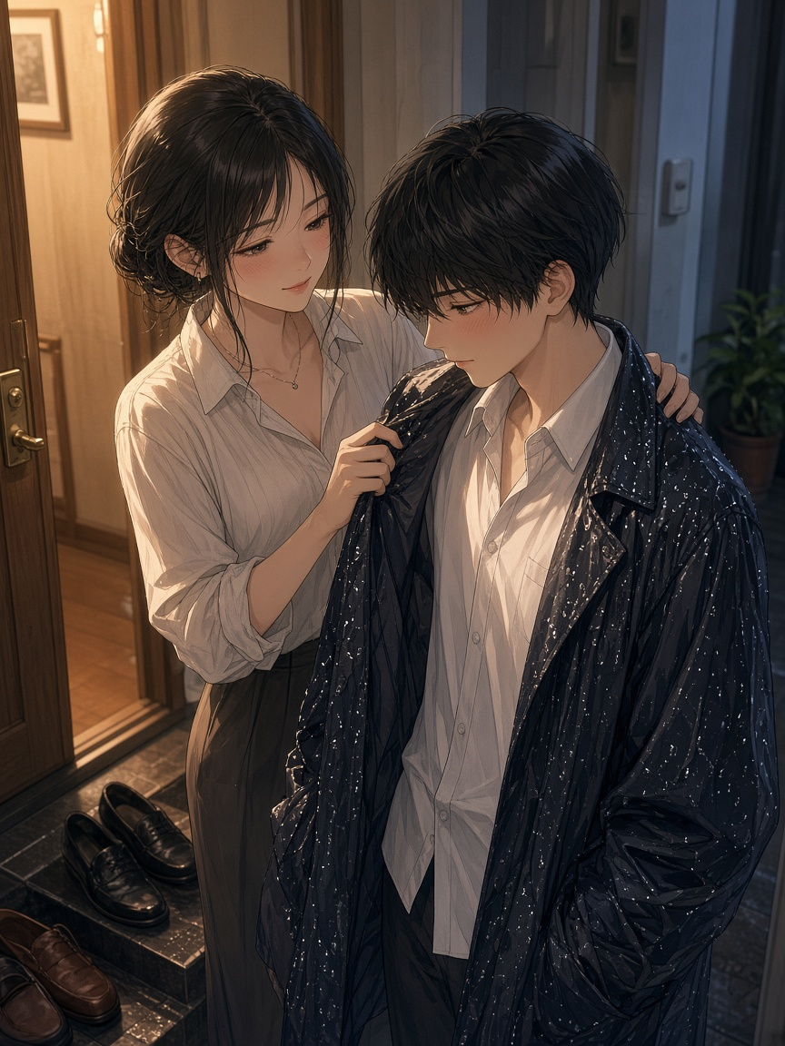 完成 04 コートを脱ぐ